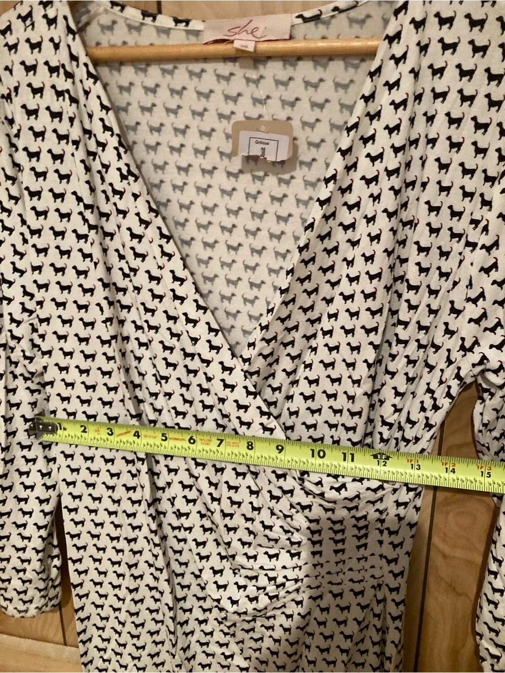 Dog print dress, M, nwt